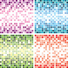 vector set of abstract colorful tile backgrounds