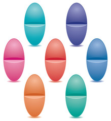 vector set of colorful pills