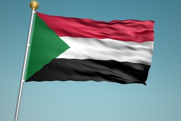 Fototapeta na wymiar スーダンの国旗