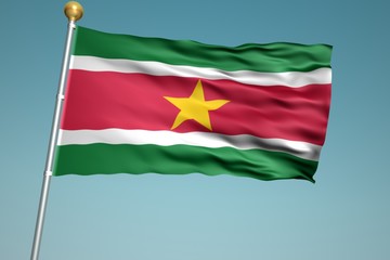Fototapeta na wymiar スリナムの国旗