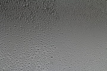 Waterdrops against the grey background