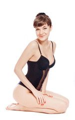 Fototapeta premium beautiful girl isolated on white