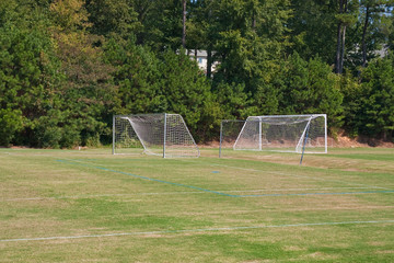Two Nets on Soccer Field