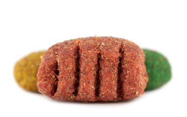 Dry dog food colorful