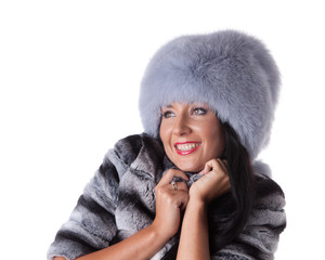 Young woman in fur.