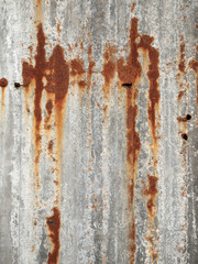 Rust on a piece of zinc
