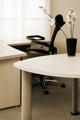 Modern leather armchair