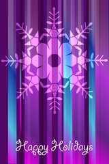 Obraz premium Christmas vector card with large snowflakes