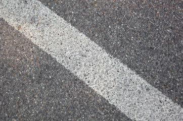 Stripe on the asphalt
