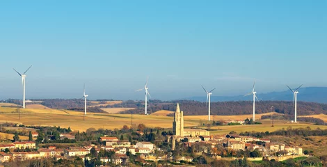 Deurstickers Molens éoliennes sud de la France (Avignonet-Lauragais)