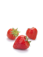 three strawberries