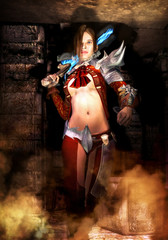 Obraz premium fantasy adventurer girl