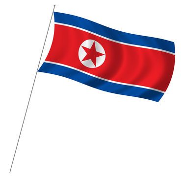 Flag of North Korea.