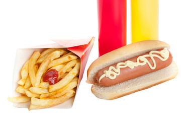 Hot Dog con patate fritte