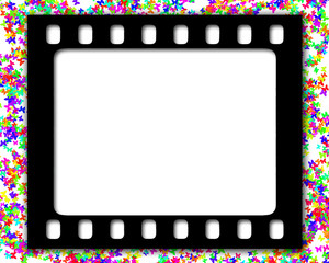 cornice nera pellicola farfalle