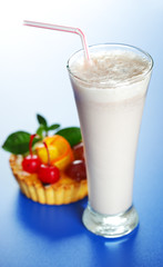 Cake and a milkshake