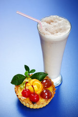 Cake and a milkshake