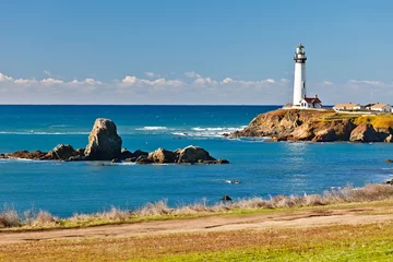 Fototapete Leuchtturm Pigeon Point Lighthouse an der kalifornischen Küste