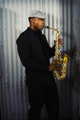Obraz na płótnie Canvas Saxophone Musician
