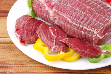 raw meat on plate