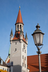 Fototapeta na wymiar Altes Rathaus in Muenchen