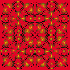 red and yellow abstract decoration