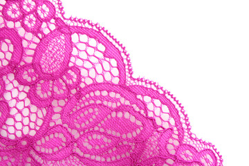Lace closeup isolated on white
