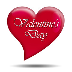 Corazon brillante texto Valentine's Day