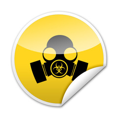 Pegatina PELIGRO CONTAMINACION BIOLOGICA con reborde