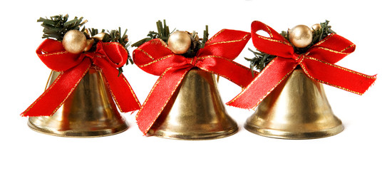 Three Christmas bells