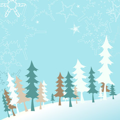 nature tree with pine tree