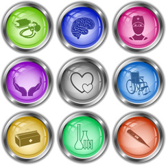 Vector icons of medical elements