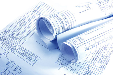 Engineering electricity blueprint rolls - 28606731