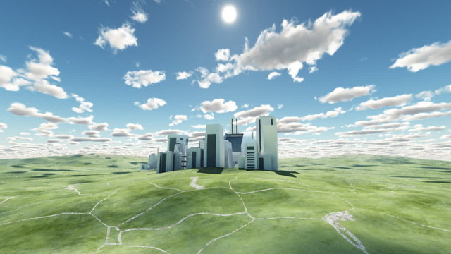 utopian landscape, time lapse