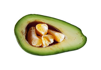 avocado and tangerines