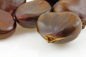 close up chestnuts