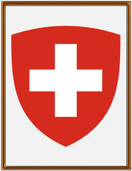 Switzerland national emblem coat frame