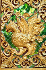 Fototapeta premium Wall ancient in temple thailand