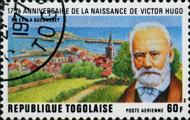 Victor Hugo (1802-1885). Rep Togolaise.  Timbre postal.