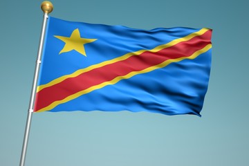 コンゴ民主共和国の国旗