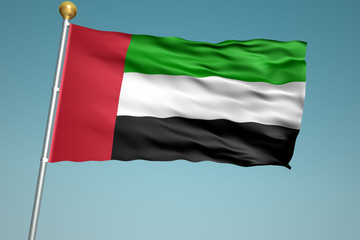 Fototapeta na wymiar アラブ首長国連邦の国旗