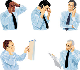 Fototapeta premium Man speaks on telephone.