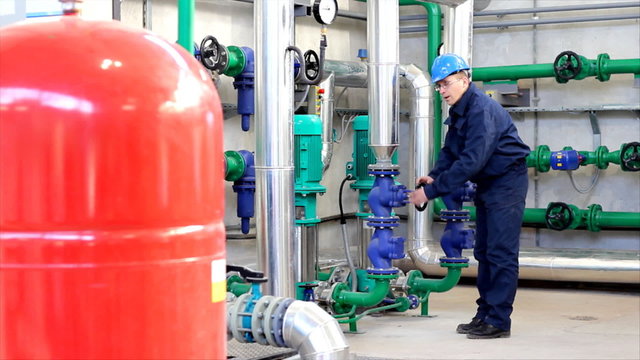 Worker control devices in Heating Plant