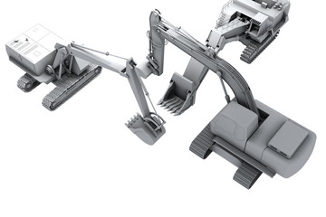 White models of the diggers