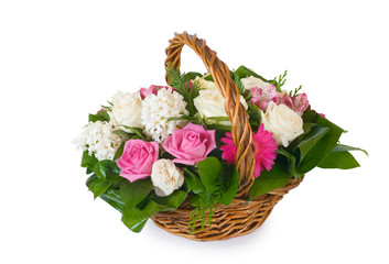 flowers in the basket