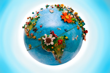 Flowered America Globe © marcovarro
