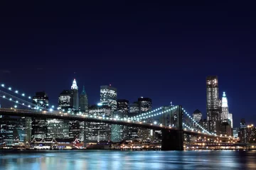  Brooklyn Bridge and Manhattan Skyline  At Night, New York City © Joshua Haviv