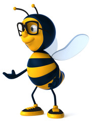 Abeille et lunettes
