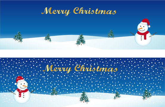 Two banner to celebrate christmas
