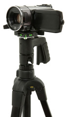 Close Up Of HD Camcorder On Tripod